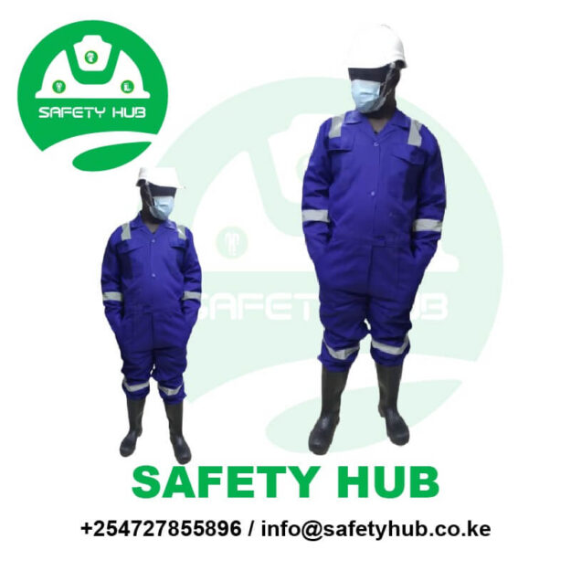 Royal Blue Reflective safety overalls