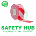 red white warning tapes for construction sites