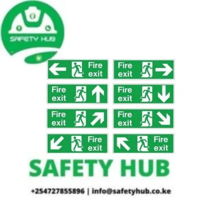 Fire exit signs in Nairobi