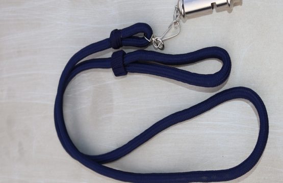 Security guard lanyards and whistles