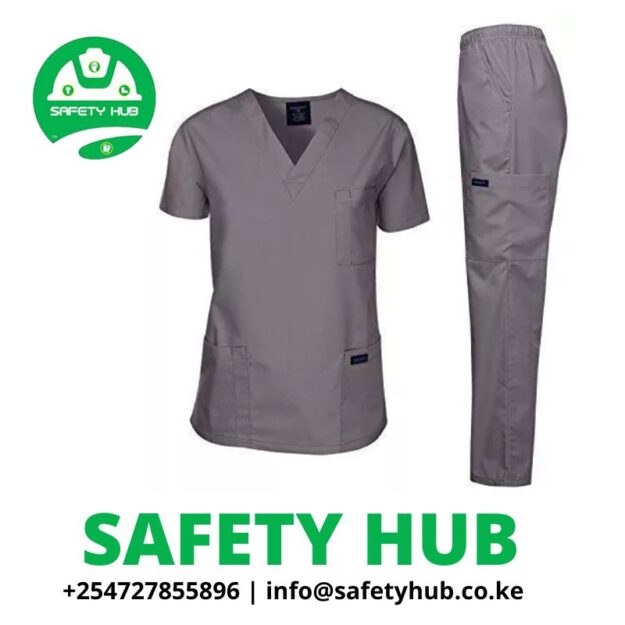 Unisex Grey Medical Scrubs PPEs and Work Wear Supplier