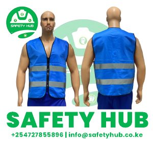 Blue Zipped Reflector Vest