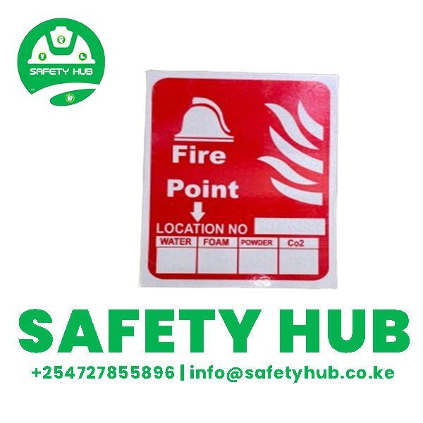 Fire extinguisher point signage