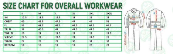 Safety Overall Size guide