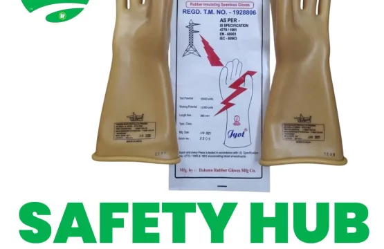 Electrical Insulated Rubber Gloves 33000 Volts