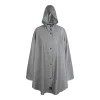 Grey Waterproof Poncho Raincoat