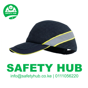 Navy Blue Bump caps with a reflective tape for maximum visibility