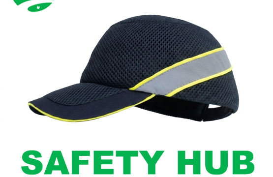 Navy Blue Bump caps with a reflective tape for maximum visibility
