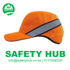 Orange bump caps for construction managers